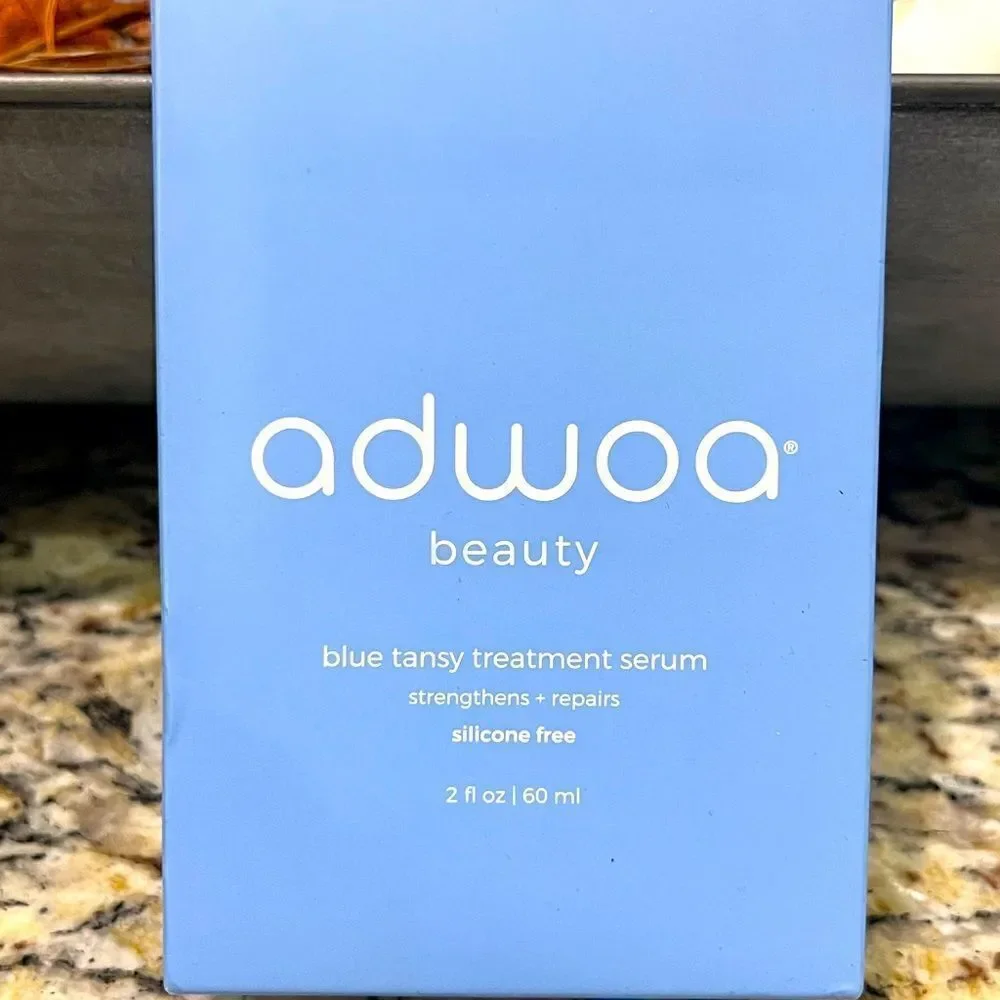 Adwoa blue tansy treatment serum brand new in box silicone free to promote shine